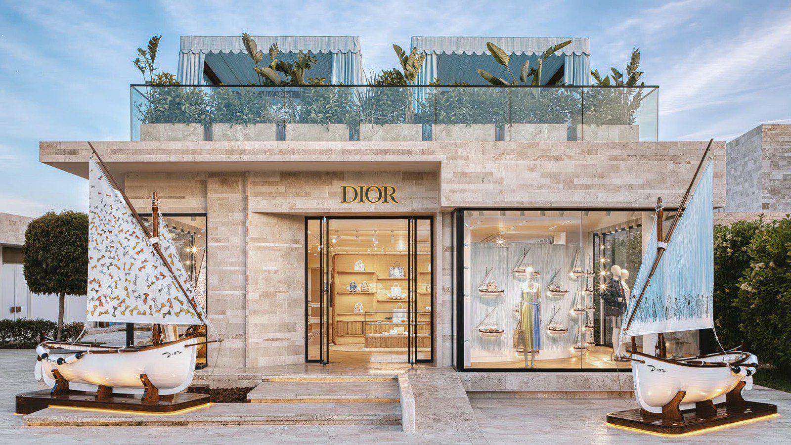 A Dioriviera summer scene with coastal styling in soft warm tones