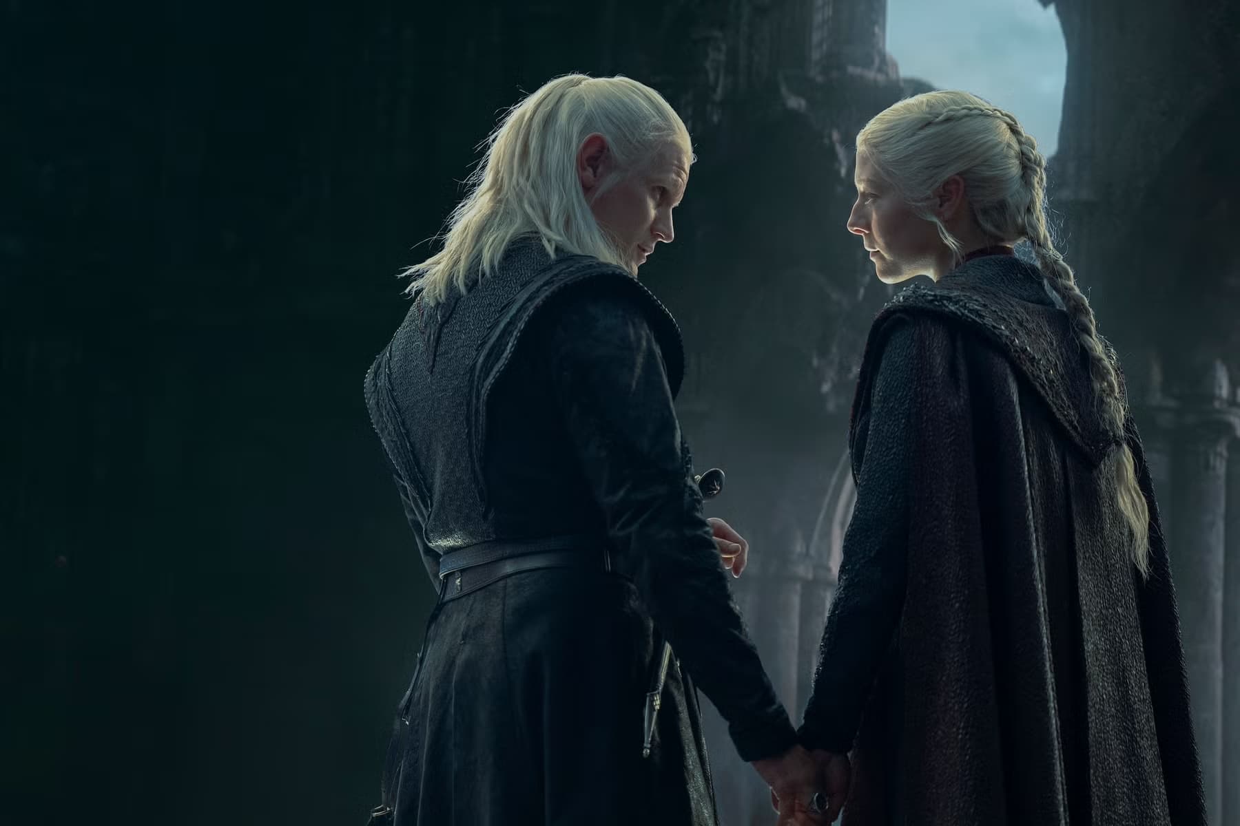 Characters from House of the Dragon in a promotional still